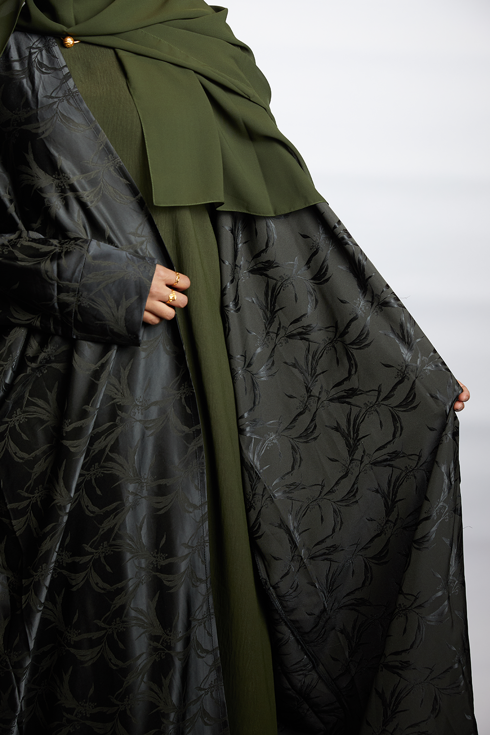Satin Butterfly Abaya