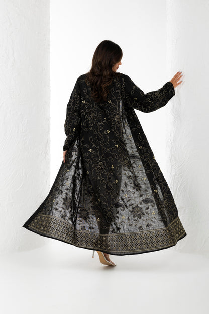 Black Noir Linen Abaya
