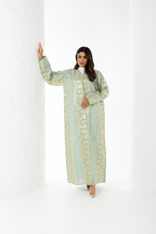 Sage Green Linen Abaya