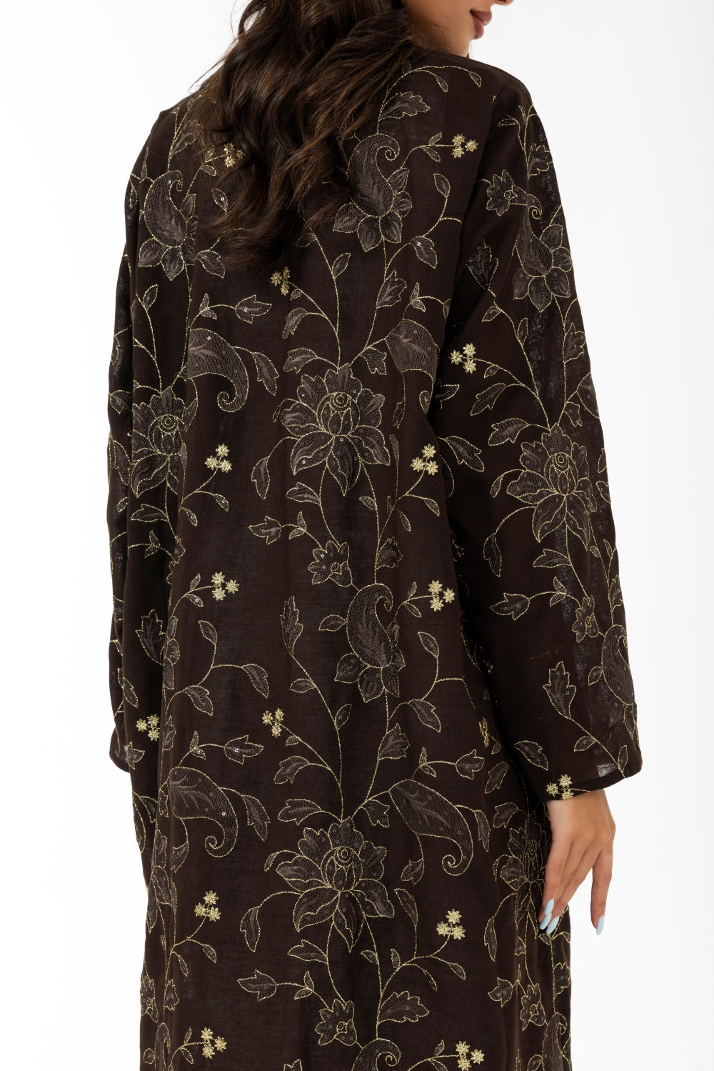 Brown Linen Abaya