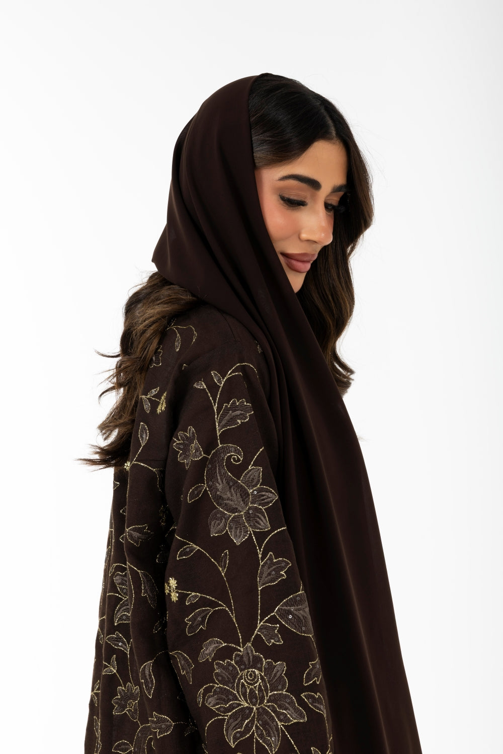 Brown Linen Abaya