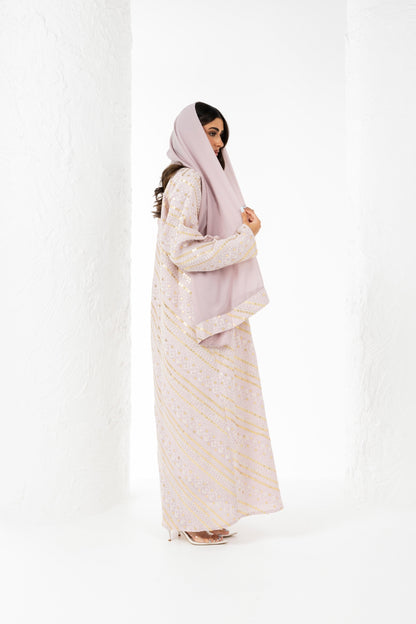 Blush Pink Linen Abaya